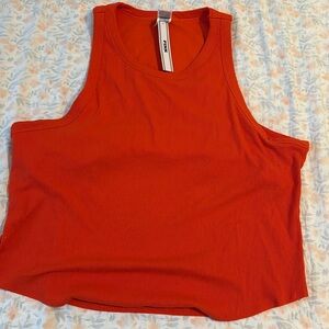XXL cropped orange tank